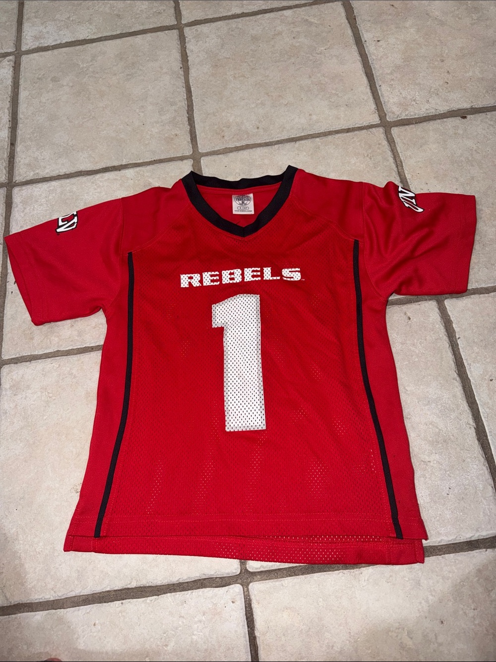 UNLV Las Vegas Running Rebels Football Jersey Youth S (6-7) Red Rivalry Threads